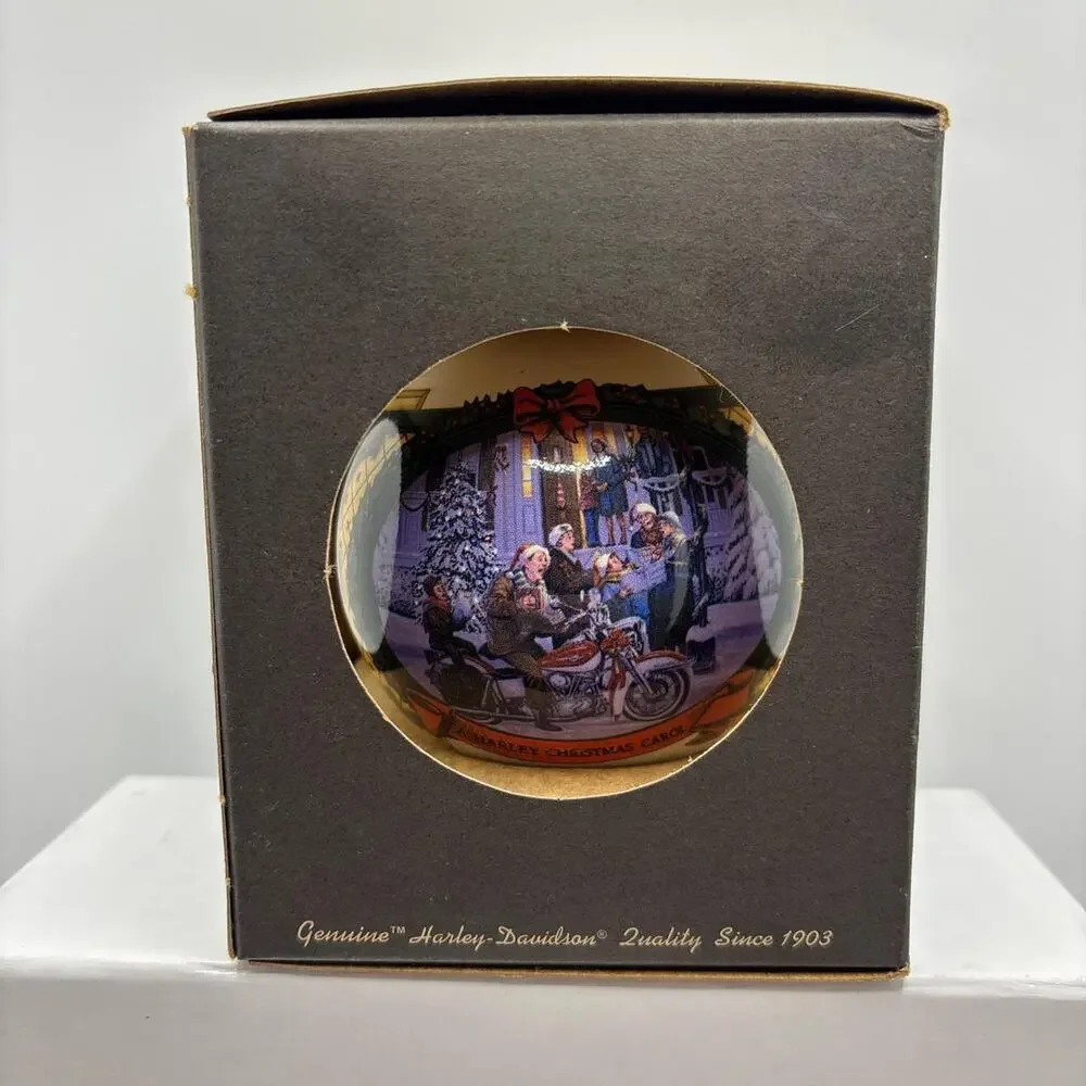 2000 Harley Davidson Ball Glass "A Harley Christmas Carol" Ornament - Picture 3 of 6